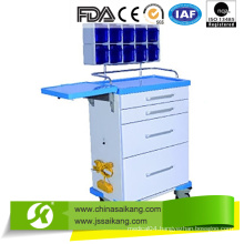Steel Frame with Plastic Coated Anesthesia Trolley